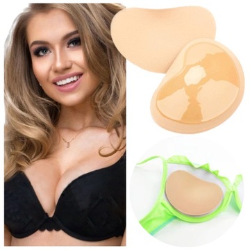 Wkładki do BIUSTONOSZA strój kąpielowy BIKINI push UP stanik SAMOPRZYLEPNE