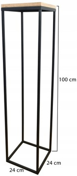 СТОЯЩАЯ ПОДСТАВКА ДЛЯ ЦВЕТОВ ПОЛКА ДЛЯ ЦВЕТОВ МЕТАЛЛ, черная столешница, дубовый комплект