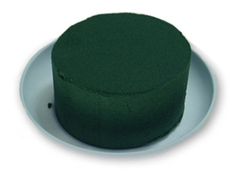 GĄBKA FLORYSTYCZNA CYLINDER na PODSTAWCE 12,5 cm