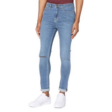 SPODNIE MĘSKIE JEANSOWE NIEBIESKIE SKINNY 33W/32L