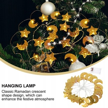 1 zestaw Muzułmański Ramadan ciąg światła