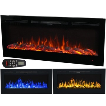 MAJESTIC 50 KOMINEK LED ŚCIENNY ZABUDOWA 128 CM