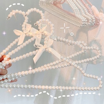 3ks Plastik Wieszak Na Ubrania Pearl Bow