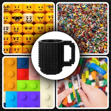 Подарочная кружка Block + Blocks Black Creative, набор блоков 350 мл