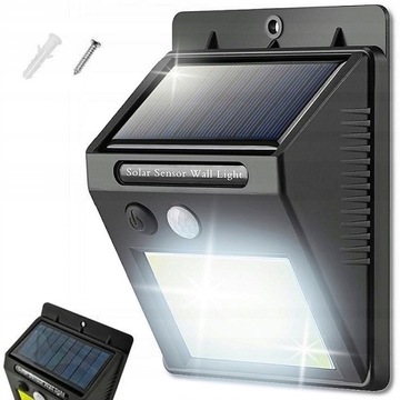 LAMPA SOLARNA CZUJNIK RUCHU ZMIERZCHU LED PILOT