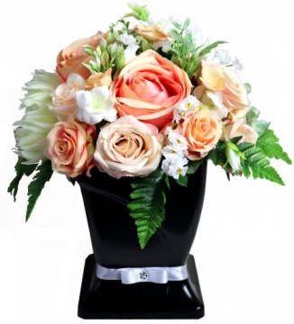 Цветочная коробка - головной убор - лила/розы