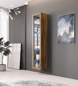 VIGO стеклянная витрина '180' 180/40/30 дуб вотан