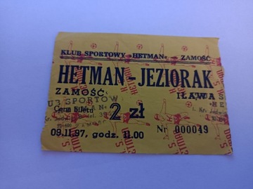 HETMAN ZAMOŚĆ - JEZIORAK IŁAWA 09-11-1997