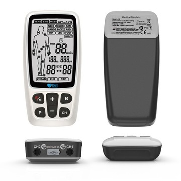 ELEKTROSTYMULATOR MIĘŚNI I NERWÓW HerzMedical TENS/EMS/Mass X60 PROGRAMÓW