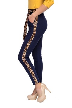 Женские брюки карманные узоры леопарда леопарда