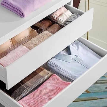 ОРГАНАЙЗЕР ДЛЯ ПЕРЕГОРОДОК ГАРДЕРОБА И ЯЩИКОВ РЕГУЛИРУЕМЫЕ ПЕРЕГОРОДКИ ДЛЯ КУХНИ 8 ШТ.