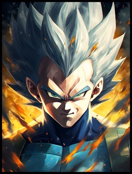 Plakat na Ścianę Obraz Dragon Ball Z Vegeta SSJ2 Anime 40x50 cm Premium