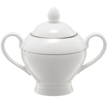 Фарфоровая сахарница White Ambition Aura Silver 300 мл