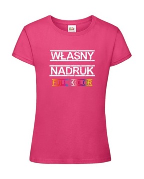 KOSZULKA DZIEWCZĘCA Z WŁASNYM NADRUKIEM 164