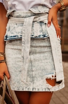 Spódniczka jeansowa new look O La Voga Niebieski S