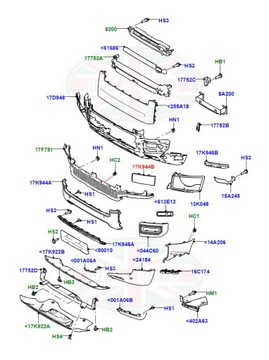 KRYT NÁRAZNÍKU LEVÝ LAND ROVER DEFENDER L663 LR140324 L8B217E792AB8LML