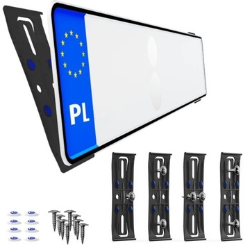 БЕЗРАМОЧНОЕ КРЕПЛЕНИЕ НОМЕРНЫХ ЗНАКОВ. ДЕРЖАТЕЛЬ РАМКИ 2 КОМПЛЕКТ