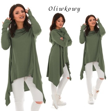 F570 Lady Kapur BLUZA TUNIKA z otworem na kciuk