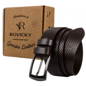 MĘSKI PASEK SKÓRZANY DO SPODNI ROVICKY NA PREZENT