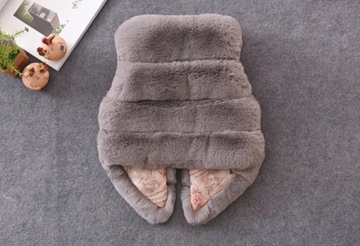 FUR VEST 92 СЕРАЯ меховая безрукавка для девочки