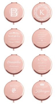 Косметическое зеркало для макияжа, складной подарок с гравировкой для мамы