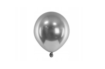 małe Balony Glossy 5' 12 cm, ciemny srebrny (1 op. / 100 szt.)