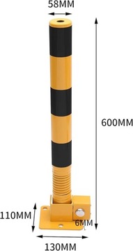 BLOKADA PARKINGOWA SKŁADANA SŁUPEK PARKINGOWY na kluczyk 60CM