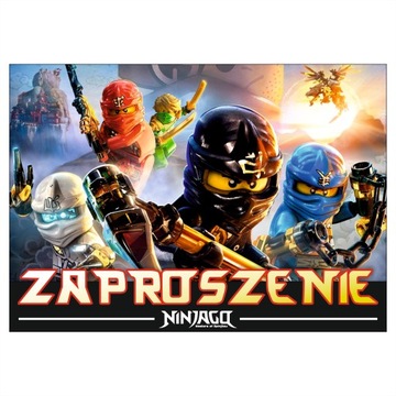 ZAPROSZENIE ZAPROSZENIA LEGO NINJAGO NINJA GO 1szt