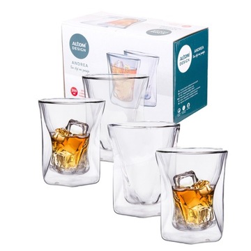 Szklanki do whisky Kubki termiczne do kawy Altom Design Andrea 300 ml 4 szt