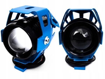 2 светодиодные галогенные лампы для мотоциклов, четыре фары