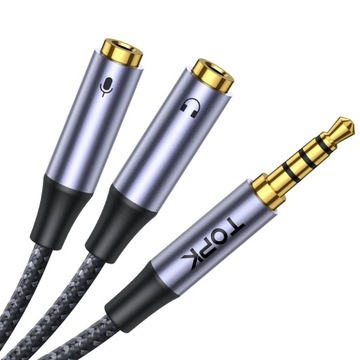 РАЗВЕТВИТЕЛЬ МИНИ-ДЖЕК 3,5 ММ ДЛЯ МИКРОФОНА, AUX НАУШНИКИ