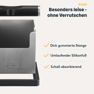 SILBERTHAL Abklopfbehälter für Siebträger Edelstahl - Version 2.0 - Tampers