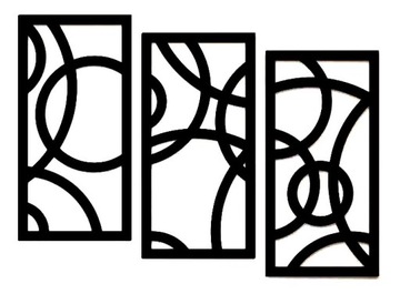 Ażurowy Panel Dekoracyjne 3D Geometryczny Obraz XL