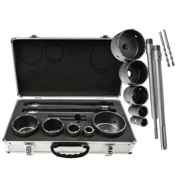 НАБОР КОРОНОЧНЫХ ПИЛОВ ДЛЯ БЕТОННЫХ СТЕН 9 шт.