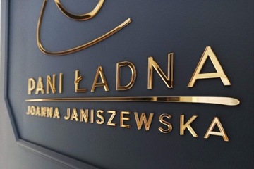 Logo litery plexi złote srebrne lustro