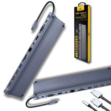 HUB USBADAPTER 11w1 USB-C - HDMI | VGA | USB 3.0 / 2.0 Gembird