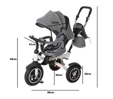 ТРЕХКОЛЕСНЫЙ ВЕЛОСИПЕД - РАСТЕТ ВМЕСТЕ С ВАШИМ РЕБЕНКОМ - СВОБОДНЫЕ КОЛЕСА - ИДЕАЛЬНО ДЛЯ ОДНОГО РЕБЕНКА