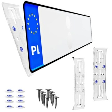 Bezramkowe mocowanie tablicy rej. RAMKA PL FrameX