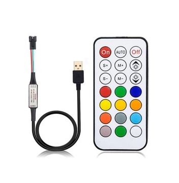 Sterownik Ledy Cyfrowe Magic RGB WS2811 WS2812B RF Mini Pilot USB