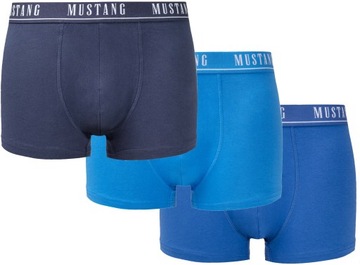 MUSTANG BOKSERKI 3PAK NAVY/MID BLUE/AQUA XXL