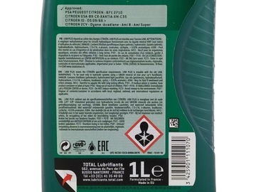 TOTAL LHM PLUS ГИДРАВЛИЧЕСКОЕ МАСЛО PSA CITROEN 1л