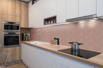 płytka ceramiczna różowa romb