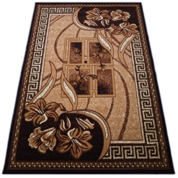 Дешевый плотнотканый ковер BCF Alfa 220x300 MIX Style Коричневый Бордовый - различные узоры