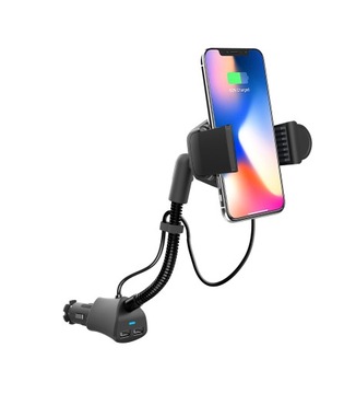 АВТОМОБИЛЬНЫЙ ДЕРЖАТЕЛЬ С USB-ИНДУКТИВНЫМ ЗАРЯДНЫМ УСТРОЙСТВОМ USB МОЩНОСТЬЮ 15 ВТ