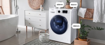 Отдельно стоящая стирально-сушильная машина SAMSUNG WD8NK52E0ZW AddWash Slim