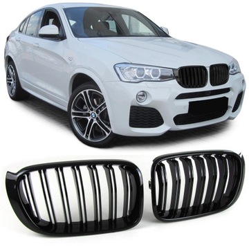 GRILL NERKI ATRAPA BMW F25 X3 X4 F26 CZARNY POŁYSK