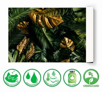 Mata ochronna na biurko eleganckei złote liście