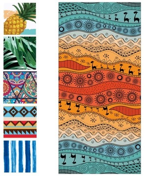 Пляжное полотенце большого размера с художественными полосками, полотенца из микрофибры