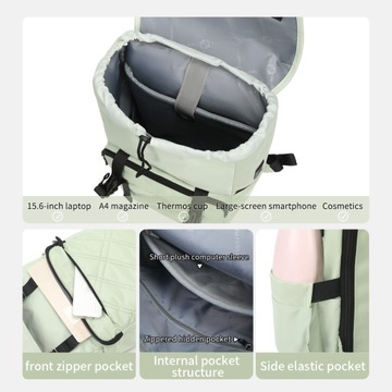 Женский городской рюкзак с USB-портом T-B9381 15,6