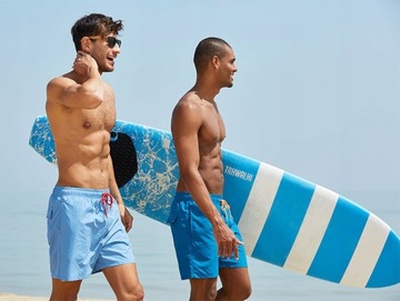 ШОРТЫ ДЛЯ ПЛАВАНИЯ МУЖСКИЕ БИРЮЗОВЫЕ ШОРТЫ - L